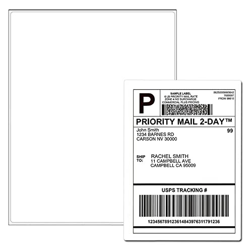 Full Sheet Address Shipping Label, 8.5" x 11" Shipping Address Labels, 100 Sheets Sticker Labels for Laser & Ink Jet Printers image 6