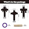 WATINC 60pcs Cross Scratch Cards, Resurrection Cross Magic Scratch Paper DIY Art Ornaments, Color Crafts Kit for Kids, Christian Religious Easter Sunday School Classroom Supplies Decorations #1