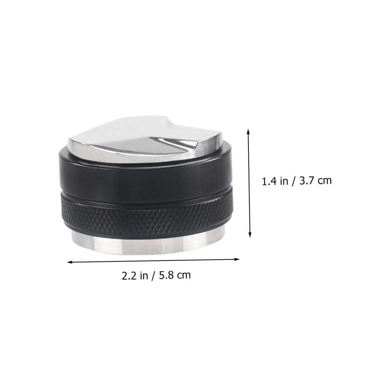 Tamper Caffè 58mm in Acciaio Inox e Lega di Alluminio Nero