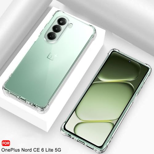 Image of TheGiftKart Crystal Clear Back Cover Case for OnePlus Nord CE 6 Lite 5G | Raised Bumps for Camera & Screen Protection | Ultra Clear Soft Silicone Back Case for OnePlus Nord CE6 Lite (TPU, Transparent)