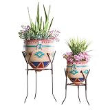 Collections Etc Southwest Garden Planters - Set of 2 NO Size