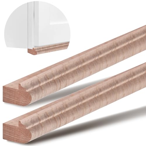 DoubleFill Cabinet Light Rail Molding 2 Pack 47", Maple Wood