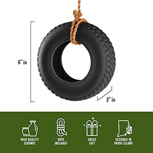 Image of Genuine Fred Swing TIME Tire Swing Bird Feeder - 5132177