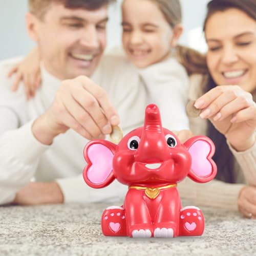 Alcancía de elefante para cumpleaños GANAZONO con base estable 8