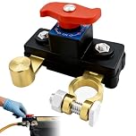 Coupe Circuit Batterie Voiture 12V-24V, Interrupteur de Batterie en Cuivre Pur Réglable, Moto, Camion, Camping Car, Bateau, Tracteur