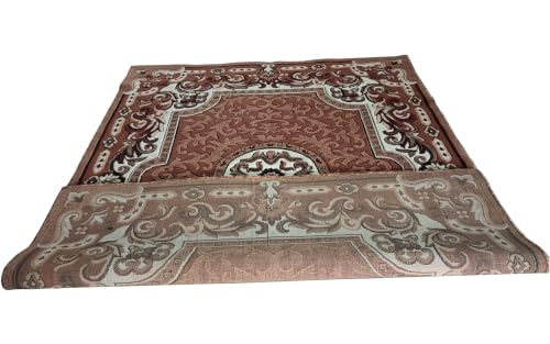 Image of SABIRA Carpet (Size-150x200 Cm / 60x78 in) Modern Floral Area Rug Large Carpet for Living Room, Bedroom & Dining Room, Washable, Non-Slip (Color-Gold)