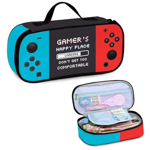 Image of Gamer Pencil Case For Kids, Video Game Pen Bag For School Teens, Gamer Pencil Case Girls Boys Teens, Large Capacity School Supplies, Game Lovers Pen Box