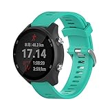 Compatible with Garmin Forerunner 245/ Forerunner 245 Music Bands, Silicone Watchband for Garmin Forerunner 245/ Forerunner 245 Music GPS Running Smartwatch (Aqua)