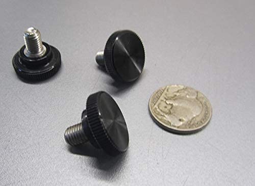 18-8 SS Plastic Head Knurled Thumb Screws FT 1/4-28 x .375" Length, 10 Pack