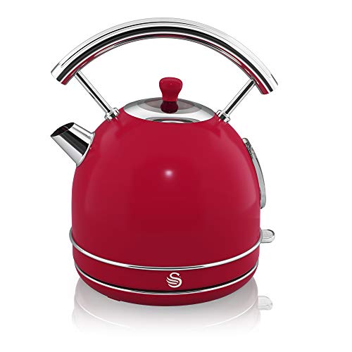 Swan Retro 1.8 Litre Dome Kettle Fast Boil 3KW - Red