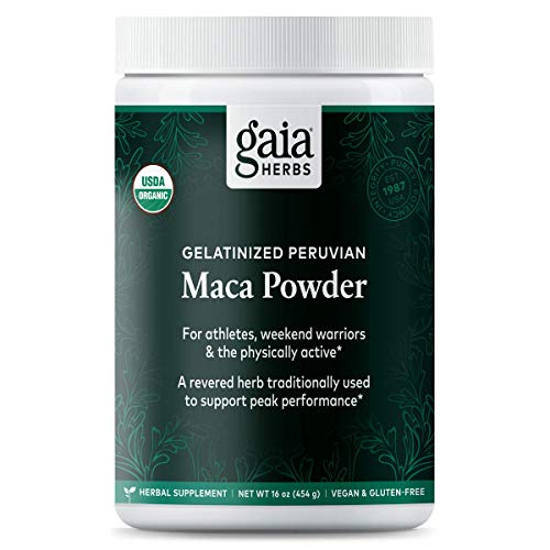 Gaia Herbs Organic Maca Powder, 16 Ounce - Peruvian-Grown Superfood Supports Energy, Stamina, Healthy Libido, Hormone Balance - Gelatinized, Vegan