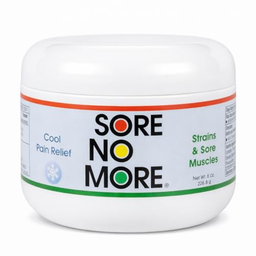 Sore No More Cool Relieving Gel for Muscles & Joints Aches & Pains Associated with Strains Bruises & Sprains | Absorbs Quickly with a Refreshing Lemon Aroma | 8 oz Jar