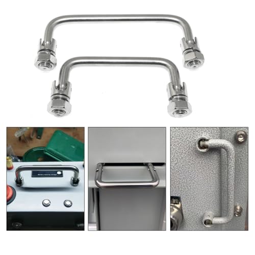 Image of 304 Stainless Steel U-Shaped Folding Metal Cabinet Handle Hole 90mm /3.5in Folding Handle Tool Box Handle