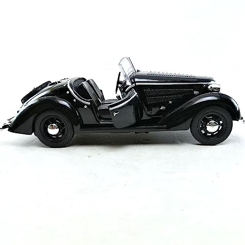 Image of DEOXY 1:32 Scale Audi Vintage Car Die-Cast Metal Pullback Car Toy with Friction Powered, Lights, and Sounds for Kids Boys and Girls Children (Black)