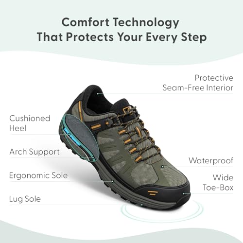 Orthofeet Men's Orthopedic Waterproof Avalon Hiking Shoes3