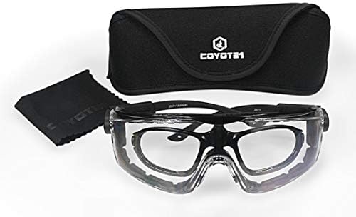 Amazon Com Coyote1 Adjustable Shooting Safety Glasses With Rx Prescription Insert Padded Frames And Multiple Points Of Adjustment Ultimate Comfort And Tactical Advantage Sports Outdoors