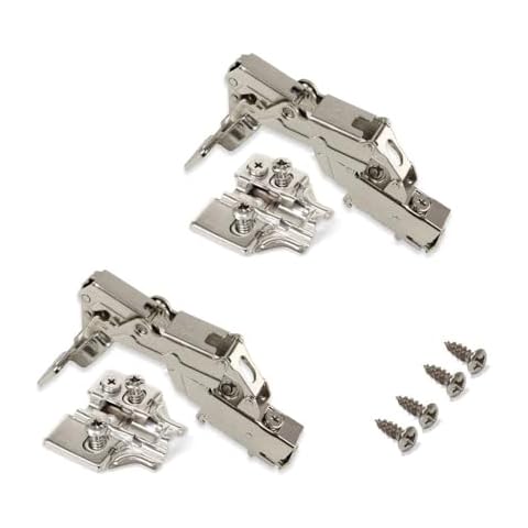 Emuca Soft-Close Inset Hinges with Plates Cover