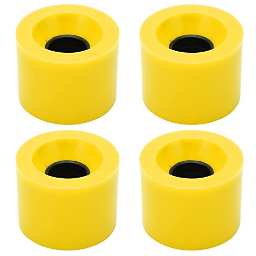 Xolsurg Puente 4pcs 60x45mm Skateboard Wheels 78A Longboard Cruiser Wheels Replacement Parts for Beginners (Yellow)