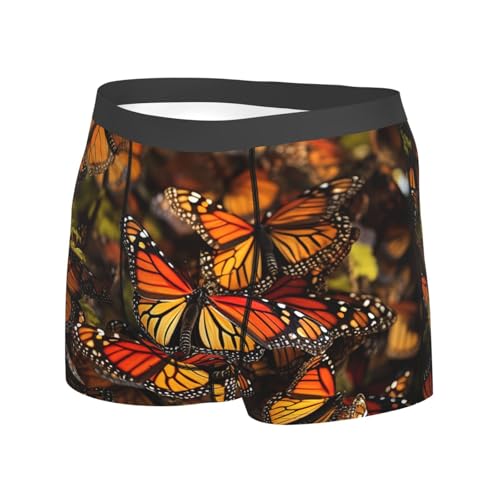 Monarch Butterflies Mens Underwear Boxer Briefs With Contour Pouch Soft Stretch Boxer Briefs Breathable Boxers2
