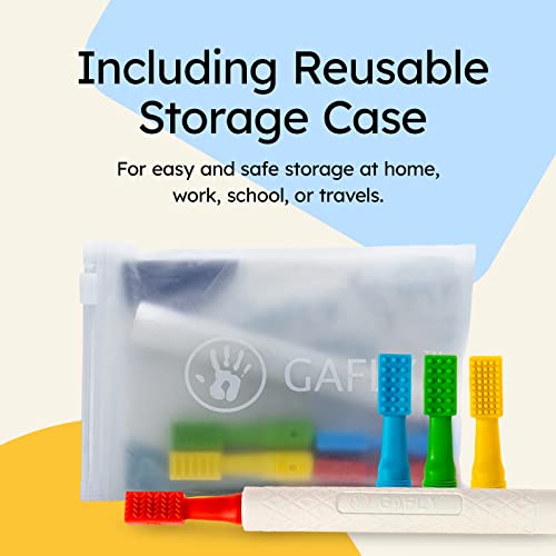 Image of Gafly Therapen Oral Motor Therapy Tools for Speech and Feeding | Chewy Vibe Sensory Oral Vibration Help Kids with Sensory Needs Chew & Relax - Oral Motor Stimulation Kit with 4 Colorful Tips