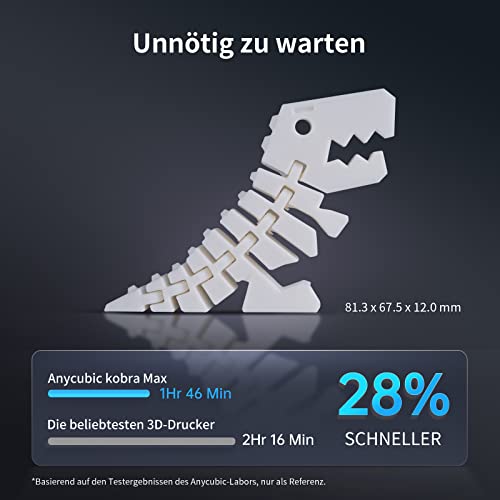 Anycubic Kobra Max 3D-Drucker,Intelligenter FDM 3D Drucker mit Automatischer Nivellierung, Riesiger Druckgröße von 400 x 400 x 450 mm,Doppelschraubenmotor,Karborundglas-Bauplatte,Großem Touchscreen - 4