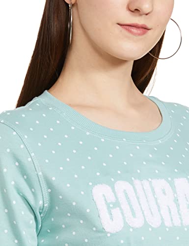 Image of Max Women Polka Dot Printed Cotton Round Neck Sweatshirt