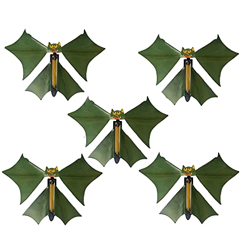 Dreamaxhp Magic Flying Bat 6 Pcs Flying Bat Toy Flying Bat Decor Flying Out of Box Bat Flying Out of Card Toy Bat Flying Card kit Wind Up Magic Flying Bat for Halloween Surprise