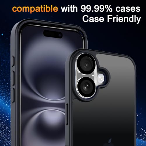 TZGZT 3 Pack Screen Protector for iPhone 16, Tempered Glass, Case Friendly - image 6