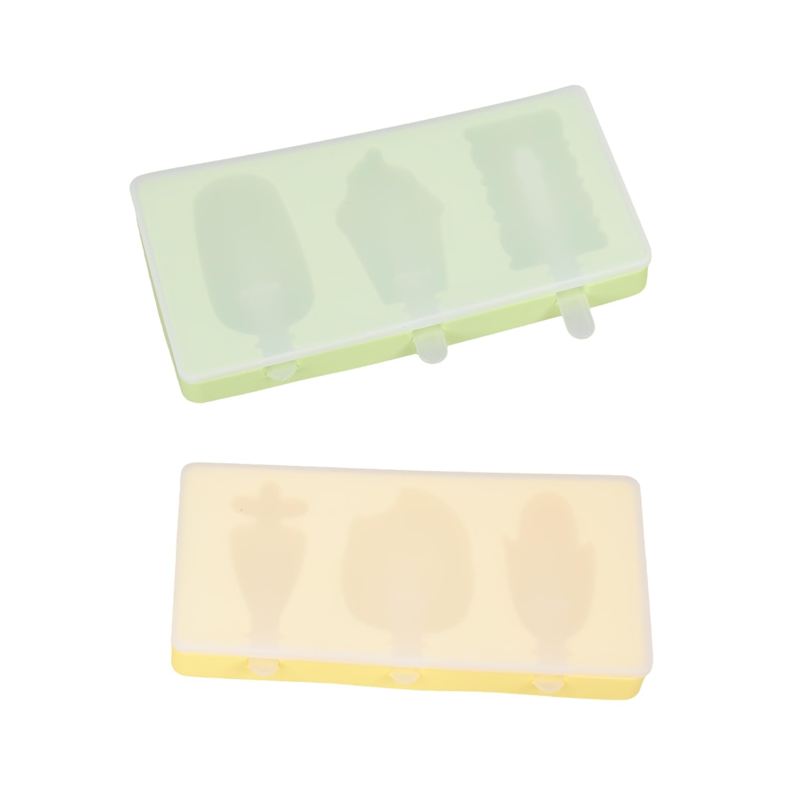 Xinsheinelry Silicone Cake Stick with 6Sticks Silicone Cakesicle Mold Ice Cream Lolly Set of 2 Cream
