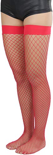 Image of ToBeInStyle Womens Versitile and Stylish Every-day Fishnet Thigh Highs