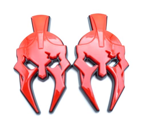 Image of 2Pcs Right Left Side Custom Gladiator Emblems 3D Badges Replacement for JL Jeep Gladiator (Black Red)
