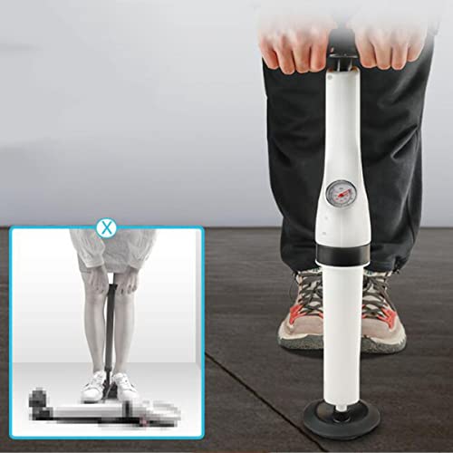 Desatascador de inodoro con bomba de aire a presión, desatascador manual sin cables con manómetro visual de presión, apto para desatascar tuberías, juego de 5 piezas miniatura 4