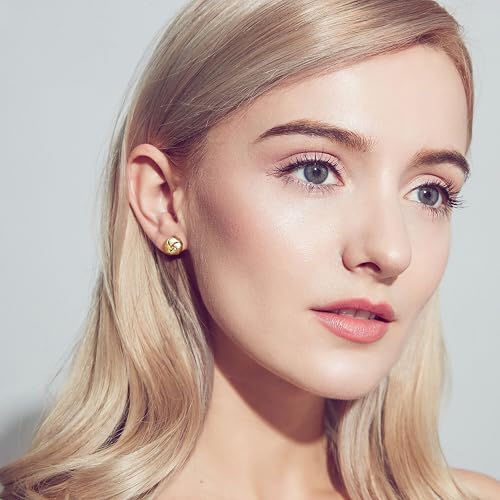 Gold Studs Earrings for Women 14k Gold Stud Earrings for women Exquisite Small Stud Earring for Women Well-polished Studs Jewelry 10mm4