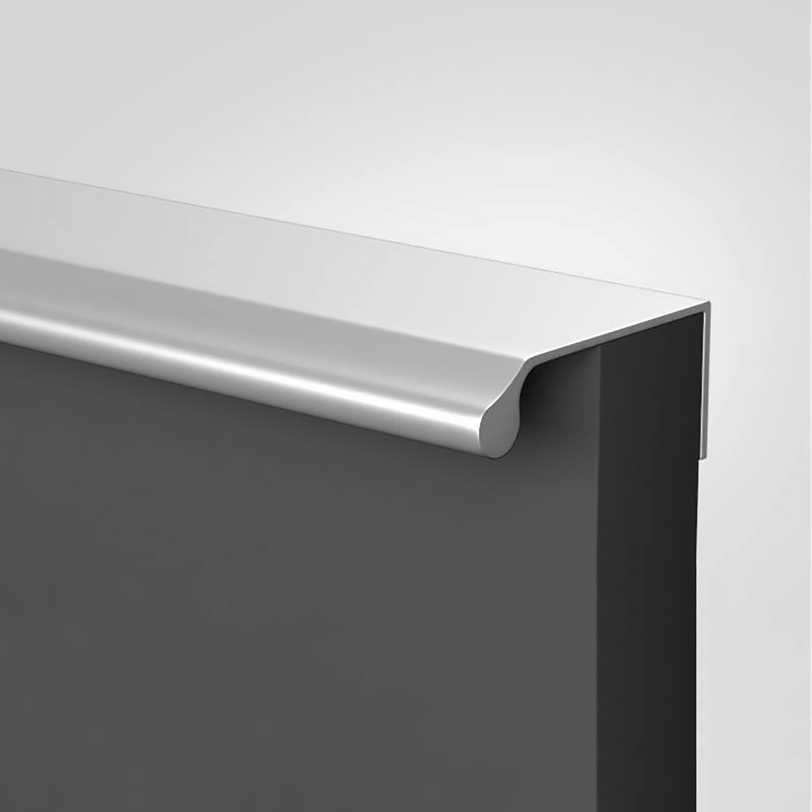 MNGHAYYR Concealed Finger Edge Cabinet Pulls Aluminum Alloy Concealed Drawer Knobs, Multicolor, Multiple Sizes(Silver,Length 120mm)