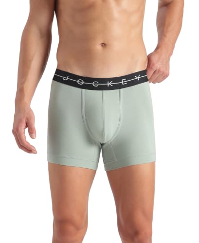 Image of Jockey NY16 Men's Super Combed Cotton Elastane Stretch Solid Trunk with Ultrasoft Waistband (Colors & Prints May Vary)