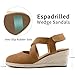 HARENCE Espadrilles Wedge Sandals for Women: Comfortable Closed Toe Ankle Strap Summer Dressy Platform Heels Shoes