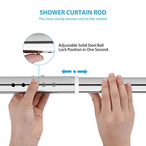 KINLO douchegordijnstang telescopische stang gordijnstang 260310cm