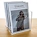 AIMOLLY Clear Acrylic Organizers - 4 Vertical Compartments Acrylic Folder Organizer & File Organizer, Desk Document Storage Bins for Magazines, Binders - Multipurpose Home Office Desk Organizer