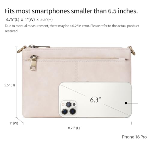 Image of SENDEFN PU Leather Crossbody Bag for Women Small Clutch Purses Crossbody Shoulder Handbag Wallet Purses RIFD Card Slots