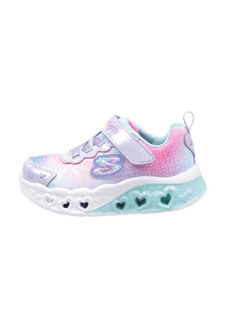 Skechers Girl's Flutter Heart Lights Simply Love Sneakers, Lavender Synthetic/Mesh, 11.5 UK Child