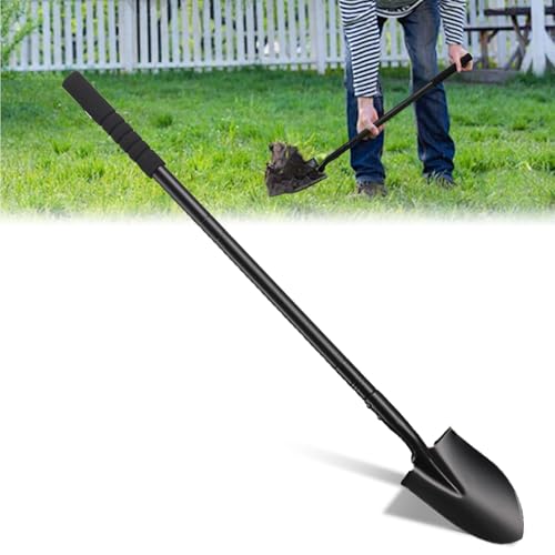 Pala redonda pequeña de metal para jardinería 43.7 pulg miniatura 1