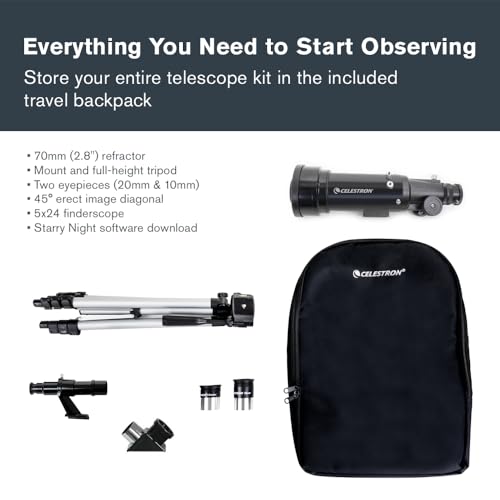 Celestron Travel Scope 70mm Beginner Portable Telescope with Backpack - image 5