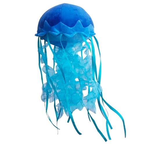 Tiny Heart Quallen-Plüschtier für Kinder, Blau Qualle, 15cm/6” Simulation eines süßen Qualle Plüschtiers,Marine Life Series, weiches Stofftierkissen geeignet für Schlafzimmer Wohnzimmerdekoration