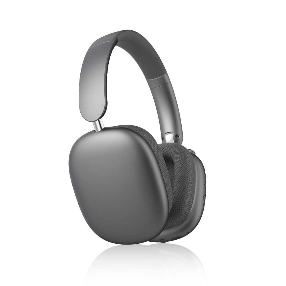 Cuffie Bluetooth 6.1 Wireless con Cavo–Design Pieghevole con Archetto Regolabile,Audio Hi-Fi,Cancellazione del Rumore,20 Ore di Standby–Compatibili con Smartphone,PC,Tablet.(grigio)