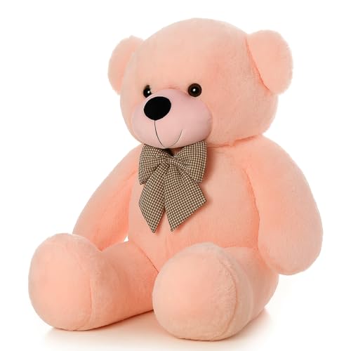 Image of Giant Teddy Bear 3 Feet - Soft Plush Stuffed Toy for Kids & Girlfriend, Soft Toy for Kids - Birthday Gift for Girls, Plush Toy Big Cuddly Hugging Bear, Gifts for Valentine's Day (Pink)