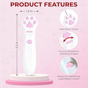 OANTOO-Cat-Toy-Dog-Toy-Wall-Image-Projector-Indoor-Interactive-Cat-Toy-with-5-Different-Designs-Ideal-for-Dog-Cat-Kitten-Puppy-White - Cucciolini Doodles OANTOO-Cat-Toy-Dog-Toy-Wall-Image-Projector-Indoor-Interactive-Cat-Toy-with-5-Different-Designs-Ideal-for-Dog-Cat-Kitten-Puppy-White