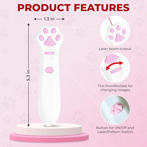 OANTOO-Cat-Toy-Dog-Toy-Wall-Image-Projector-Indoor-Interactive-Cat-Toy-with-5-Different-Designs-Ideal-for-Dog-Cat-Kitten-Puppy-White - Cucciolini Doodles OANTOO-Cat-Toy-Dog-Toy-Wall-Image-Projector-Indoor-Interactive-Cat-Toy-with-5-Different-Designs-Ideal-for-Dog-Cat-Kitten-Puppy-White