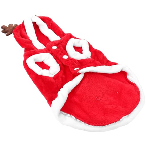 Disfraz navideño para perro Luxshiny, talla M, rojo