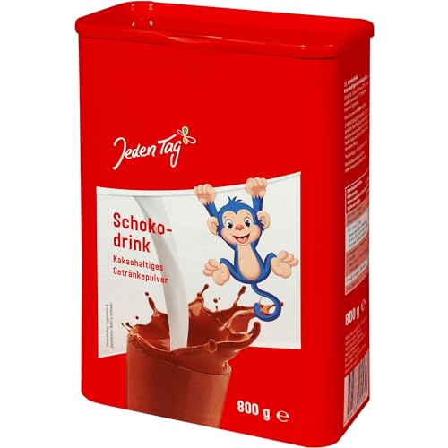 Jeden Tag Schokodrink 800g | Kakaohaltiges Getränkepulver | Instant Genuss für jeden Moment (1er Pack)