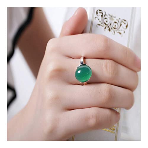 Bague calcédoine argent résout le stress bague fiançailles contre anxiété